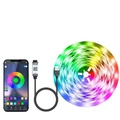 5V 5050 RGB LED strip set with USB controller and smartphone APP control interface - 1m Not Waterproof / Bluetooth APP + 5050 RGB (12 LEDs/m)