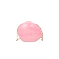 Pink marble acrylic evening shell clutch bag with gold chain strap for women - Pink
