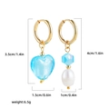 Asymmetric Blue Heart Transparent Bead