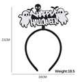 Halloween headband featuring ghosts, skull and bats with Happy Halloween text decoration - Happy Halloween Letter Style (AA Style)