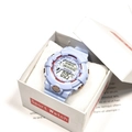Fashionable blue and purple digital sport watch for students in minimalist gift box - Blue