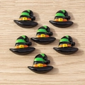 Close-up of resin Halloween wizard hats for DIY crafts on a natural wood surface - 10 Pieces Pack / Witch Hat
