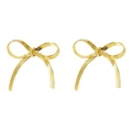 Elegante Ohrstecker aus 18K vergoldetem Edelstahl mit Schleife und langen Schlangenketten - Gold Kurz