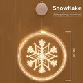 24cm snowflake LED window light with suction cup and warm constant lighting - 24cm Snowflake / Battery Included