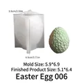 Easter egg silicone mold with geometric triangle texture for DIY candle and resin art - No. 6 Egg