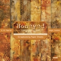 6x6 inch Honeyed theme scrapbooking paper pads featuring vintage bee designs on cardstock - 22040b 24 Sheets