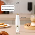 White wireless electric milk frother with 3 speeds and TYPE-C charging port - Xiao i Intelligent / White