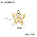 Ciondolo a farfalla traforata in metallo dorato, larghezza 1,5cm e altezza 1,2cm - Farfalla Oro