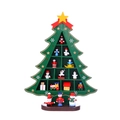 DIY wooden Christmas tree table decor with cute painted snowman and Santa miniatures - Y1035/Large Grid Tree