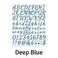 Nahaufnahme von S05 tiefblauen wasserfesten Vinyl-Buchstaben- und Zahlenaufklebern für DIY - Dunkelblau