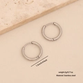 Silver stainless steel 1.2cm round hoop earrings with size and weight specifications - Inner Diameter 1.2cm / Silver (12mm)
