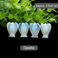Set of 4 translucent opalite angel figurines for home decor height 2.5cm - Opal