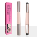 Dual-ended silicone concealer and lipstick brush with pink portable packaging box - With Color Box / Double-Ended Silicone Lip Brush (Pink)