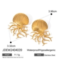 Seashell Coral Earrings / Gold