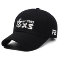 Casquette de baseball noire en coton avec broderie 1983 blanche et visière incurvée - Réglable / Noir