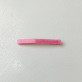 Pink rectangle acetate hair clip with glitter finish and golden metal base - Fluorescent Pink