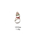 Detailed view of enamel snowman charm for DIY jewelry measuring 10x22mm and 1.60g - No.18 Red Nose Large Snowman