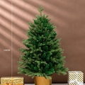 Mini 120cm lighted artificial PE Christmas tree with realistic needles and golden base - Standard Type (No Light) / 120cm
