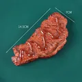 Realistisch kunstmatig biefstukmodel, 14,5x7cm, met grilltextuur en sausdetails - Geborstelde Biefstuk - Model