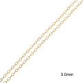 Catena a maglie in acciaio inossidabile placcato oro 18K da 3,0 mm per gioielli - Catena O-link 3.0mm (1m/pezzo)
