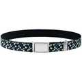 Kids elastic belt with black magnetic buckle and colorful star pattern design - Blue Star