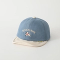 Detailed embroidery of cartoon dog and letters on blue and white baby baseball cap - 50cm (1-3 Years) / Dog-Blue