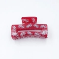 Rode glitter haarklem met Happy Valentine's Day tekst voor Valentijnsdag - Rode Glitter Happy Valentine's Day Tekst / 8.4cm