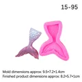 Pink mermaid tail silicone fondant mold for chocolate cake decoration with scales - #5--Pink Mermaid Tail(15-95)