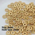 Detail of 6mm golden gear beads with 2mm hole for DIY jewelry making and necklaces - 18 (6mm Gear Spacer)