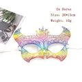 Rainbow lace mask with horn and crown details, dimensions 20x13cm and weight 10g - Ox Horn - Multicolored