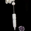 DIY beadable pen decorated with white pearls and iridescent rhinestones in a gift style - Pearl White