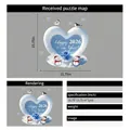 White Christmas window sticker with Happy 2026 New Year text and snowman, 40x40cm - Heart Snowdrift & Snowman (40*40cm)