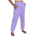 Classic lilac joggers with drawstring waist and side pockets for casual streetwear style - Lavender