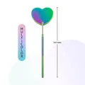 Multicolor heart-shaped eyelash extension inspection mirror in 187mm rainbow finish - Heart / Colorful