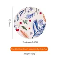 Nordic ceramic coaster in light blue floral bird pattern with 10.8cm diameter specifications - Light Blue Coaster
