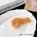 Realistic fried chicken wing hair clip 7.5cm length cute food hairpin accessory - Fried Chicken Leg
