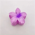 Tropical purple plumeria claw clip with a glossy gradient finish for stylish updos - Purple