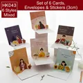 3D Teacher Appreciation card set with 6 popup designs envelopes and stickers - Full Set of Styles Mixed