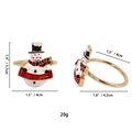 Christmas snowman napkin ring with Let It Snow lettering and colorful enamel finish - Cedar Christmas Tree