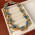 Collana Vintage con Pietre Colorate