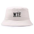 Gorro de pescador beige con estampado 'Where's the fish' para deportes al aire libre - Blanco Roto