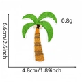 Detailed size specifications for the green coconut tree embroidered fabric patch - Coconut Tree Style (12#)