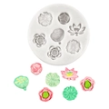 White silicone mold for lotus and fish crafts with pink and green finished products - 4# Chinese Pattern 17-796 / Gray