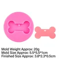 Stampo in silicone rosa a forma di osso di cane per cioccolato e ciondoli fai da te - Stile 2 (5.5*5.5*1cm) / Rosa