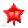 18-inch metallic red star-shaped foil balloon for wedding and party decoration - Red With Stars