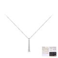 Collana con pendente verticale in moissanite e argento S925 con certificato GRA - Argento Sterling S925 (Con Certificato GRA)