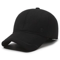 Cappello da baseball invernale nero per uomo con paraorecchie e logo laterale - Regolabile / Nero