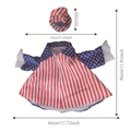 American flag style western cowboy goose outfit with hat and stars stripes cape - Independence Day B