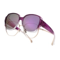 Purple fit-over polarized sunglasses designed to be worn over prescription glasses - Gradient Purple Frame Purple Coated Lens