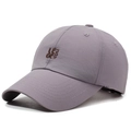 Breathable quick-dry baseball cap in gray-purple featuring classic letter embroidery - Adjustable / Dark Gray